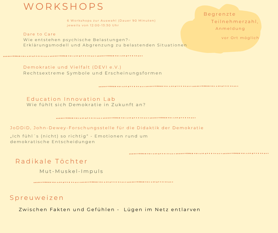 Workshops am Demokratietag