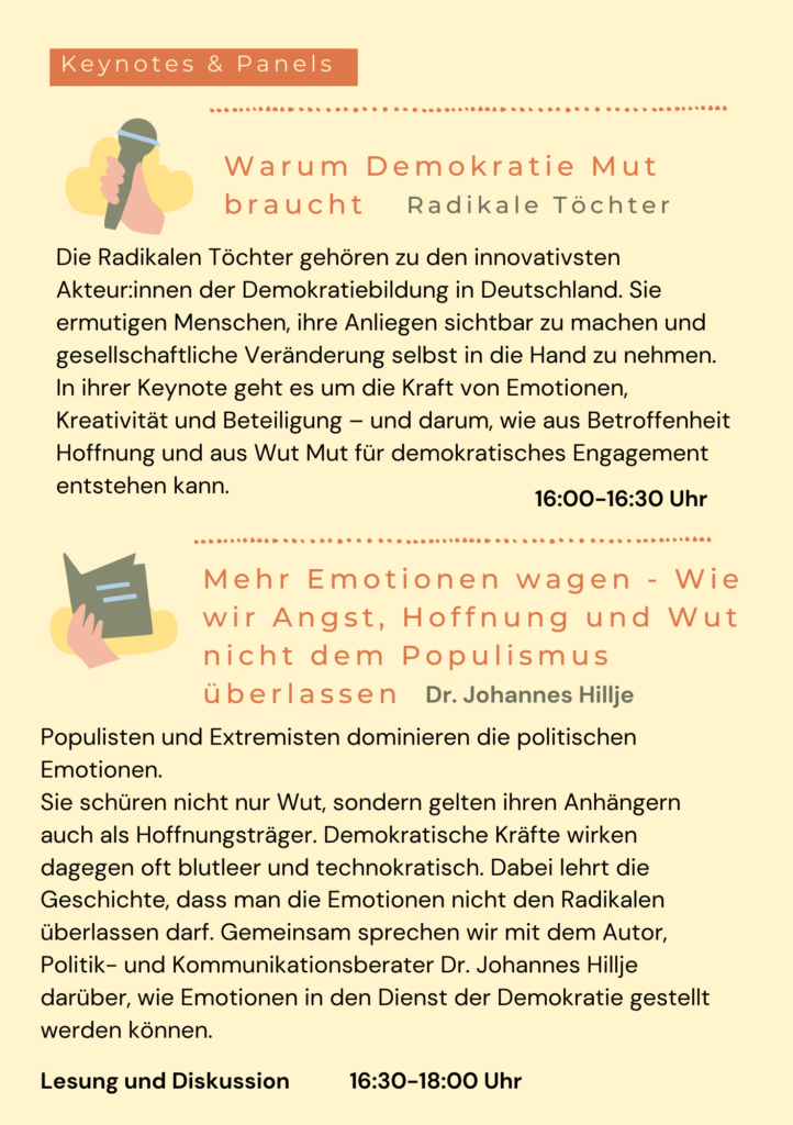 Keynote und Panels Demokratie Tag 15.09.2026 Teil 2