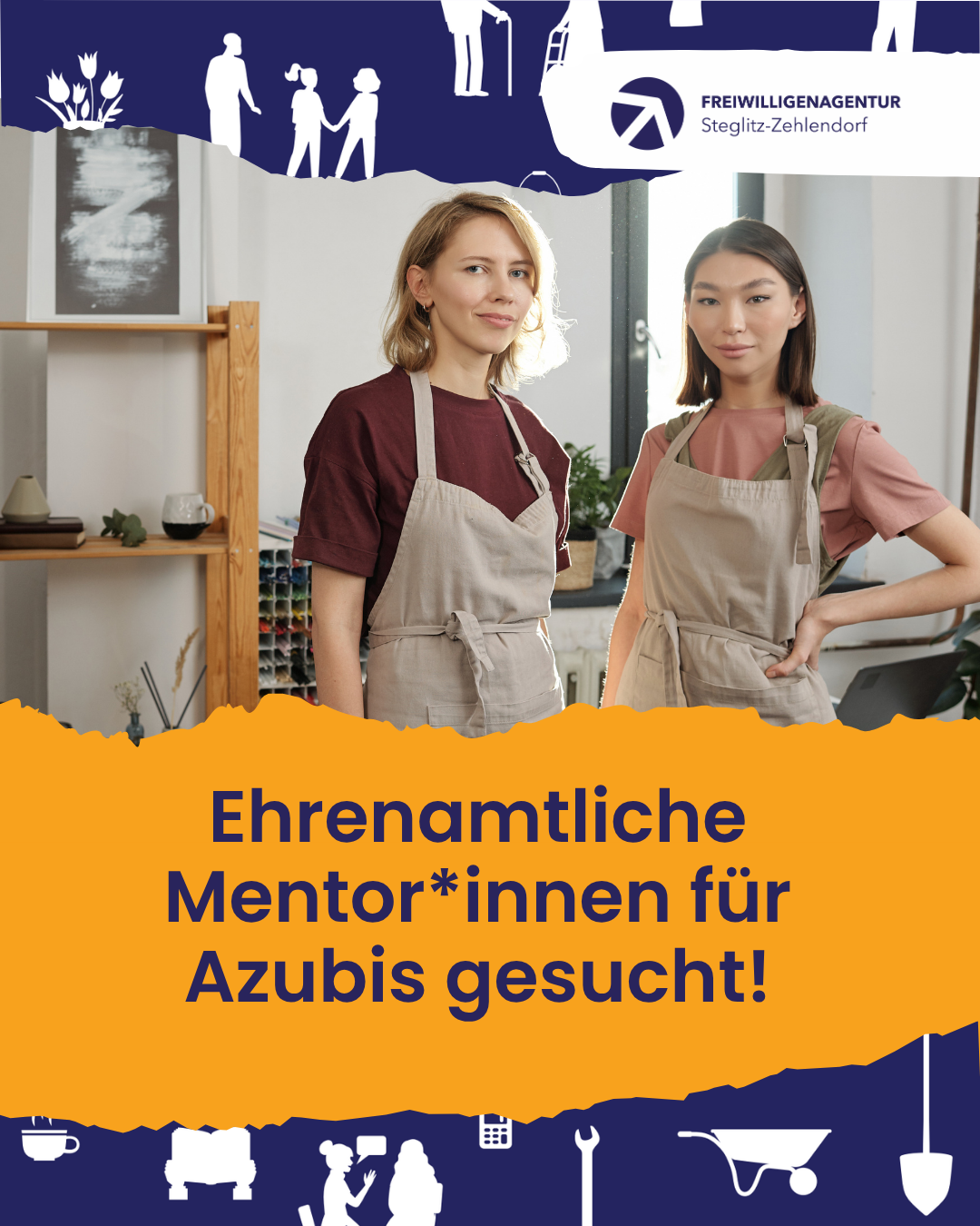 Im Programm DUO Mentoring suchen wir Menschen, die in ihrer Freizeit Berliner Auszubildende unterstützen. Insbesondere aus den Bereichen Informatik und Medizin/Pflege haben wir gerade einige Azubis.