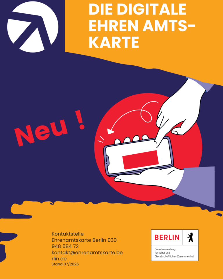 Es gibt Neuigkeiten zur Berliner: Die Ehrenamtskarte kann ab sofort über die neue Ehrenamtskarten-App beantragt und genutzt werden